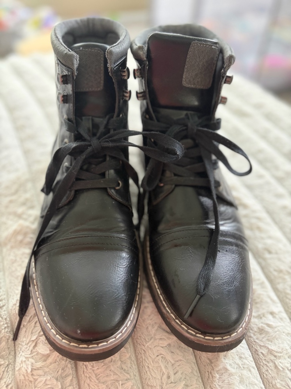 Target Black Men's Lace-Up Work Boots